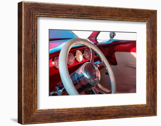 1932 Ford classic car interior-Lisa Engelbrecht-Framed Photographic Print