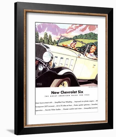 1932 GM New Chevrolet Six-null-Framed Art Print