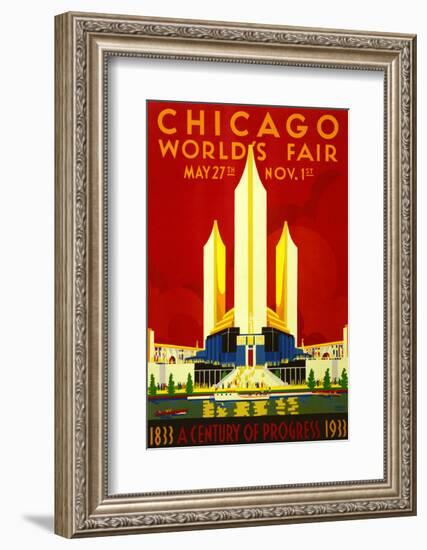 1933 Chicago World’s Fair-Vintage Poster-Framed Art Print