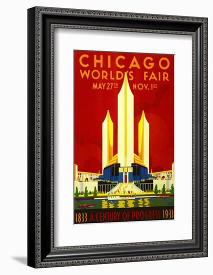 1933 Chicago World’s Fair-Vintage Poster-Framed Art Print