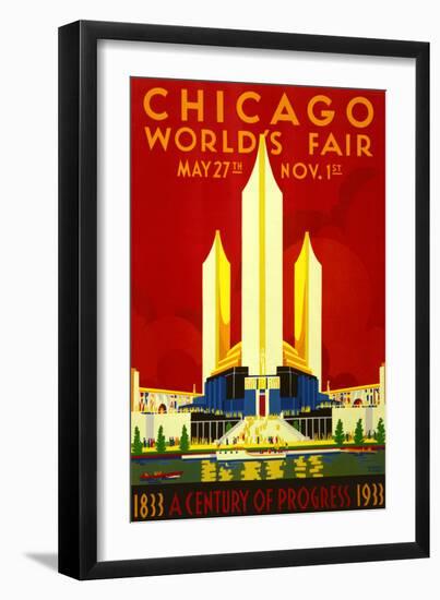 1933 Chicago World’s Fair-Vintage Poster-Framed Art Print