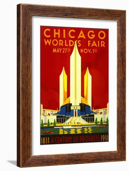 1933 Chicago World’s Fair-Vintage Poster-Framed Art Print