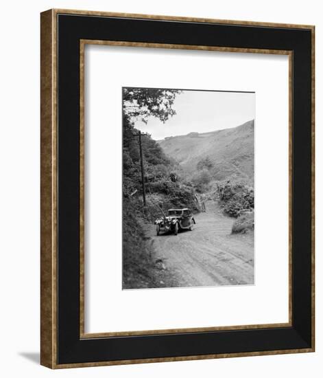 1934 Riley Falcon saloon taking part in a motoring trial in Devon, late 1930s-Bill Brunell-Framed Photographic Print