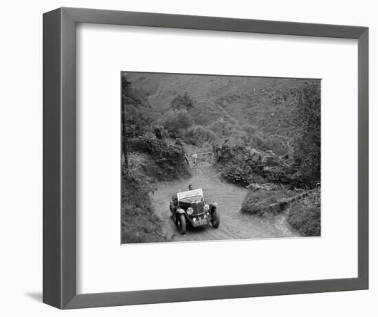 1934 Triumph taking part in a motoring trial in Devon, late 1930s-Bill Brunell-Framed Photographic Print