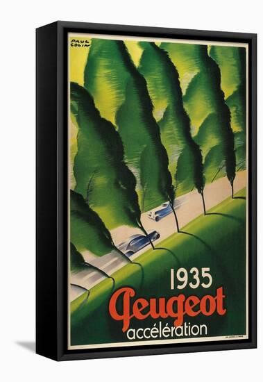 1935 Peugeot Acceleration-null-Framed Stretched Canvas