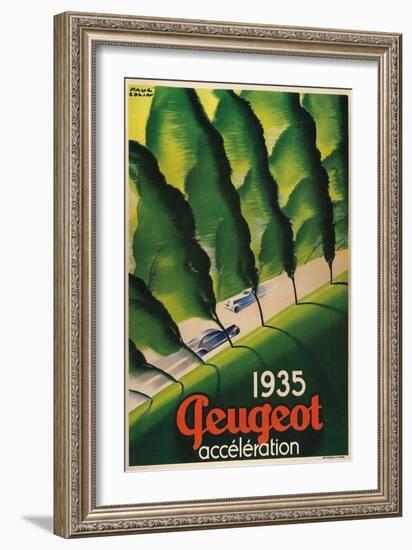 1935 Peugeot Acceleration-null-Framed Art Print