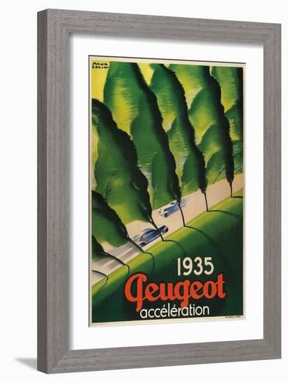 1935 Peugeot Acceleration-null-Framed Art Print