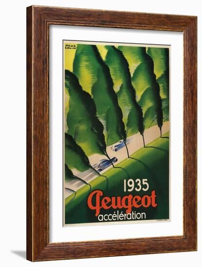 1935 Peugeot Acceleration-null-Framed Art Print