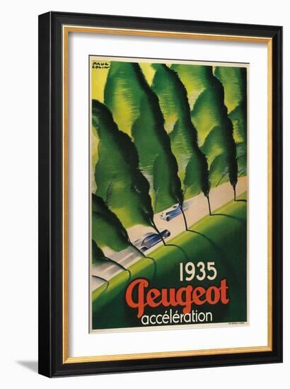 1935 Peugeot Acceleration-null-Framed Art Print