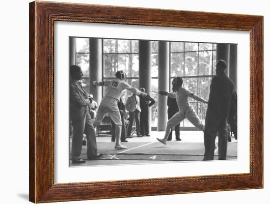 1936 Berlin Olympic Games' Men's Team Foil Fencing-null-Framed Photographic Print