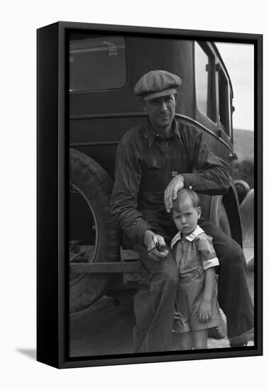 1936 Drought Refugee-Dorothea Lange-Framed Stretched Canvas