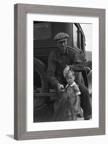 1936 Drought Refugee-Dorothea Lange-Framed Art Print