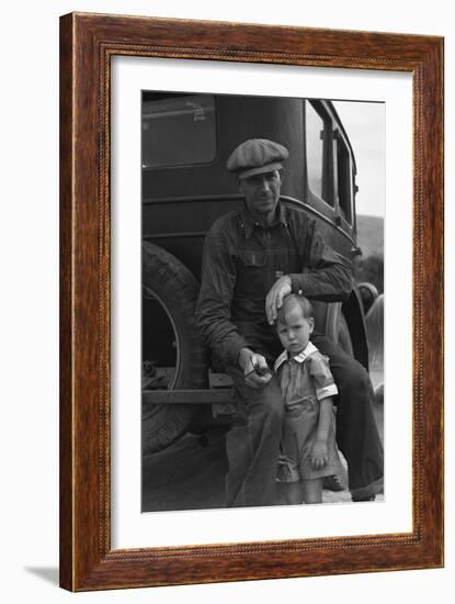 1936 Drought Refugee-Dorothea Lange-Framed Art Print