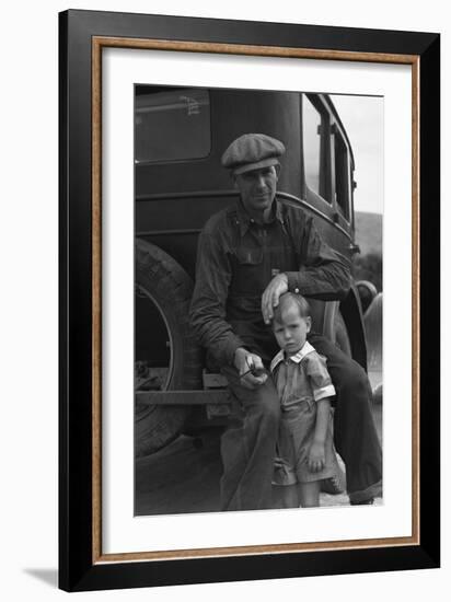 1936 Drought Refugee-Dorothea Lange-Framed Art Print