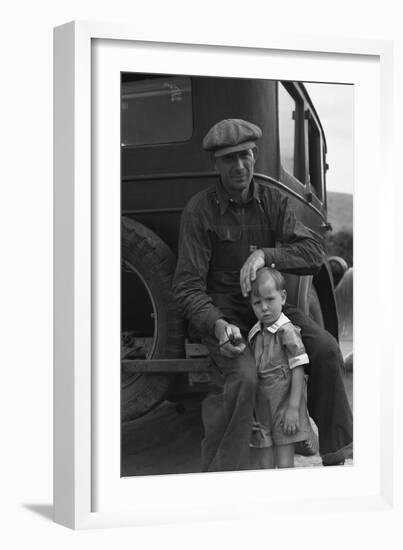 1936 Drought Refugee-Dorothea Lange-Framed Art Print