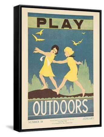 1938 Character Culture Citizenship Guide Poster, Play Outdoors
