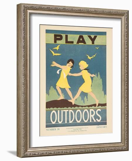 1938 Character Culture Citizenship Guide Poster, Play Outdoors-null-Framed Giclee Print