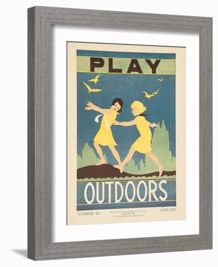 1938 Character Culture Citizenship Guide Poster, Play Outdoors-null-Framed Giclee Print