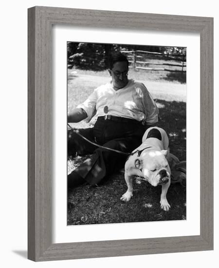 1938 Morris + Essex Dog Show. English Bulldog-null-Framed Photographic Print