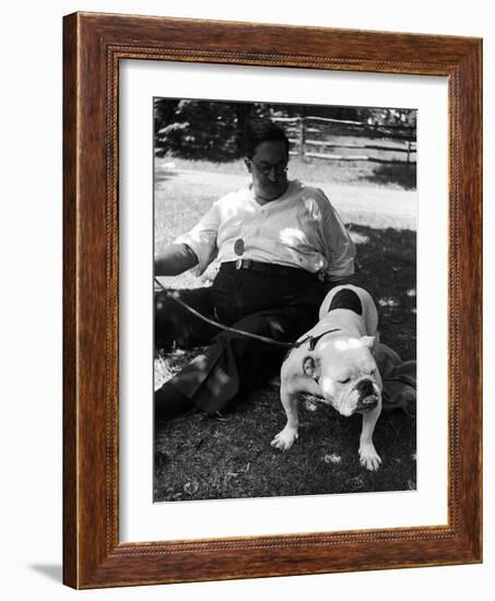 1938 Morris + Essex Dog Show. English Bulldog-null-Framed Photographic Print