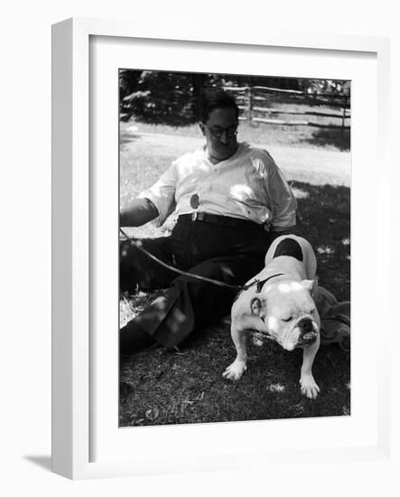 1938 Morris + Essex Dog Show. English Bulldog-null-Framed Photographic Print