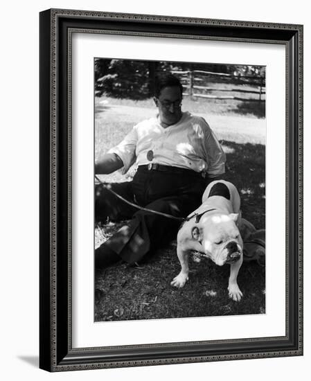 1938 Morris + Essex Dog Show. English Bulldog-null-Framed Photographic Print