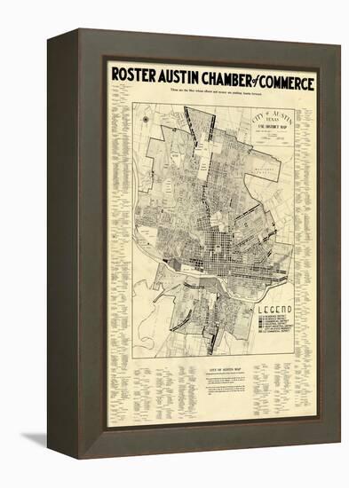 1939, Austin Chamber of Commerce, Texas, United States-null-Framed Premier Image Canvas