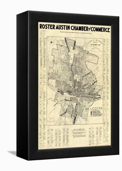 1939, Austin Chamber of Commerce, Texas, United States-null-Framed Premier Image Canvas