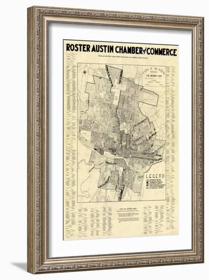 1939, Austin Chamber of Commerce, Texas, United States-null-Framed Giclee Print