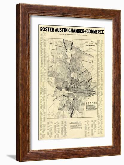 1939, Austin Chamber of Commerce, Texas, United States-null-Framed Giclee Print