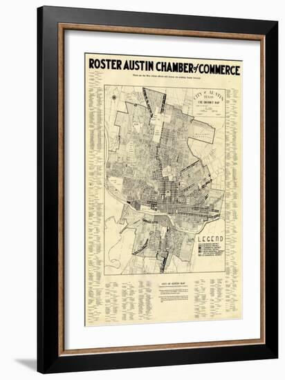 1939, Austin Chamber of Commerce, Texas, United States-null-Framed Giclee Print