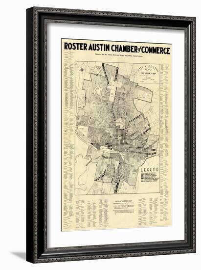 1939, Austin Chamber of Commerce, Texas, United States-null-Framed Giclee Print