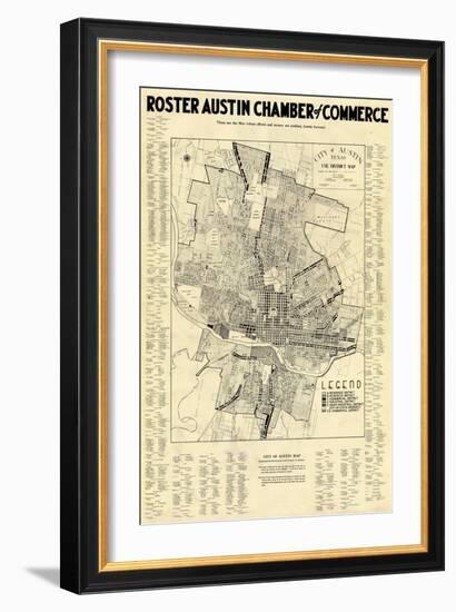 1939, Austin Chamber of Commerce, Texas, United States-null-Framed Giclee Print