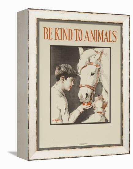 1939 Be Kind to Animals, American Civics Poster, Horse Stall-null-Framed Premier Image Canvas