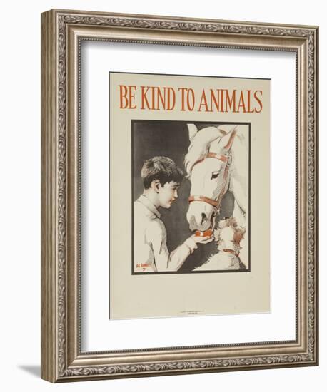1939 Be Kind to Animals, American Civics Poster, Horse Stall-null-Framed Giclee Print