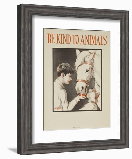 1939 Be Kind to Animals, American Civics Poster, Horse Stall-null-Framed Giclee Print