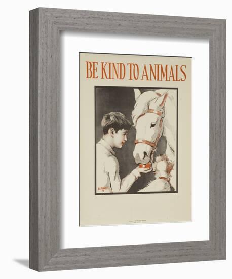 1939 Be Kind to Animals, American Civics Poster, Horse Stall-null-Framed Giclee Print