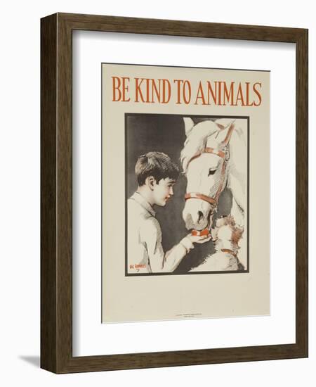 1939 Be Kind to Animals, American Civics Poster, Horse Stall-null-Framed Giclee Print