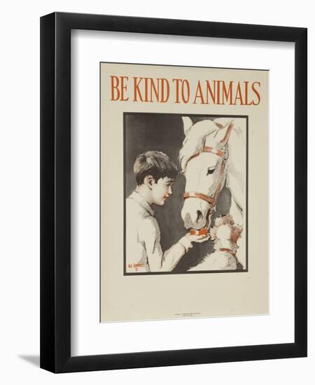 1939 Be Kind to Animals, American Civics Poster, Horse Stall-null-Framed Giclee Print