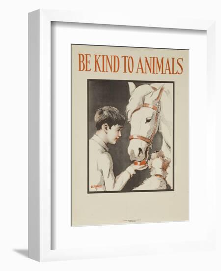 1939 Be Kind to Animals, American Civics Poster, Horse Stall-null-Framed Giclee Print