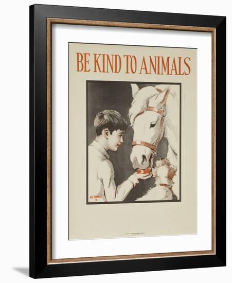 1939 Be Kind to Animals, American Civics Poster, Horse Stall-null-Framed Giclee Print