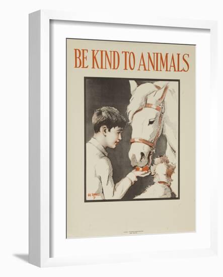 1939 Be Kind to Animals, American Civics Poster, Horse Stall-null-Framed Giclee Print