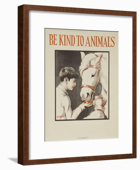 1939 Be Kind to Animals, American Civics Poster, Horse Stall-null-Framed Giclee Print