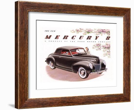 1939 Mercury 8 Convertible-null-Framed Art Print