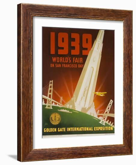 1939 San Francisco Golden Gate Exposition World's Fair Poster-null-Framed Giclee Print