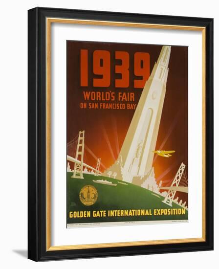 1939 San Francisco Golden Gate Exposition World's Fair Poster-null-Framed Giclee Print