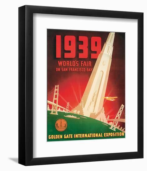 1939 Worlds Fair on San Francisco Bay-null-Framed Art Print