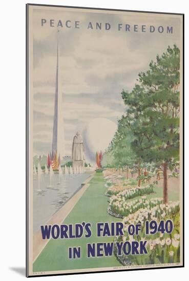 1940 New York World's Fair Poster-null-Mounted Giclee Print