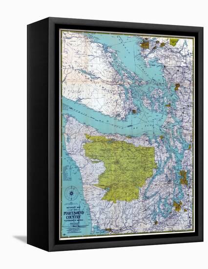 1940, Puget Sound Country 1940c, Washington, United States-null-Framed Premier Image Canvas