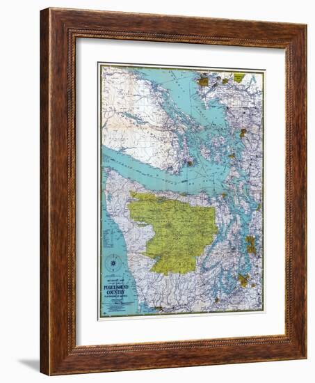 1940, Puget Sound Country 1940c, Washington, United States-null-Framed Giclee Print